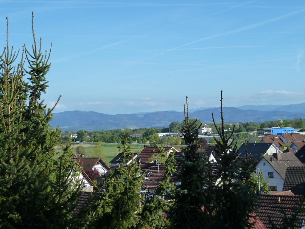 Helle 70 qm Ferienwohnung mit herrlichem Blick Teningen Exterior foto